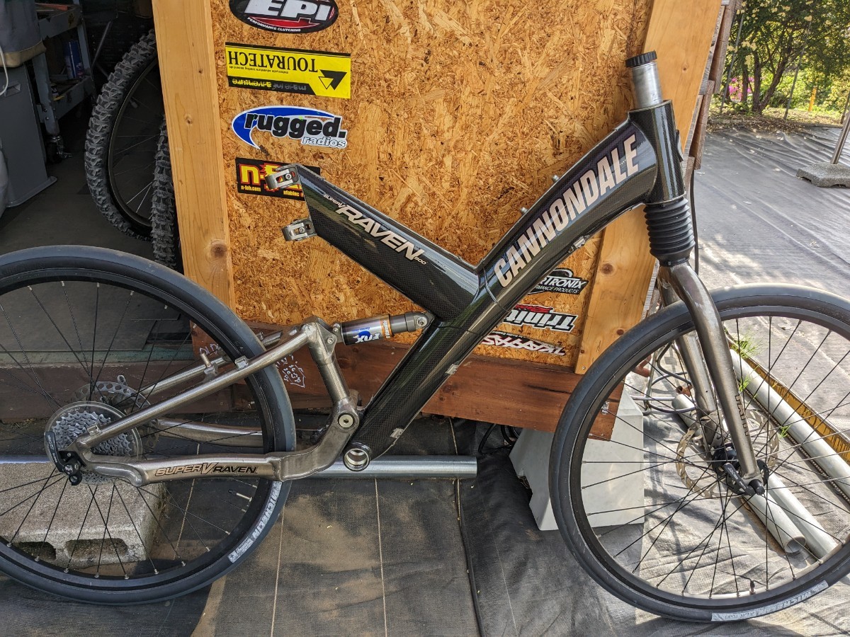 キャノンボール　レイブン　cannondale raven フレーム　ヘッドショック　ホイールなし