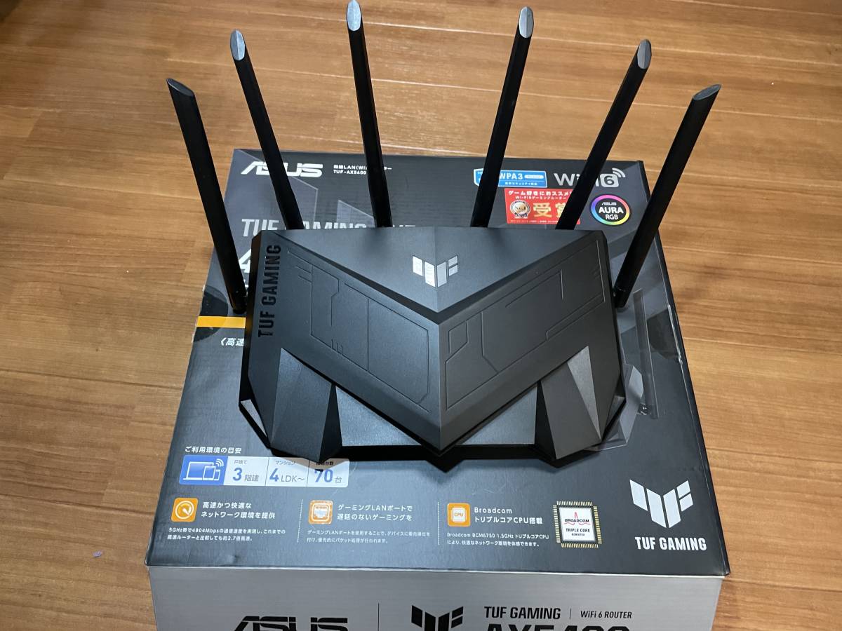 人気セール，高品質 ASUS TUF-AX5400 WiFi 6 802.11ax デュアルバンド ゲーミング Wi-Fi無線ルーター 4804+574Mbps(無線LAN)｜売買されたオークション情報、yahooの商品情報をアーカイブ公開 - オークファン 無線LAN