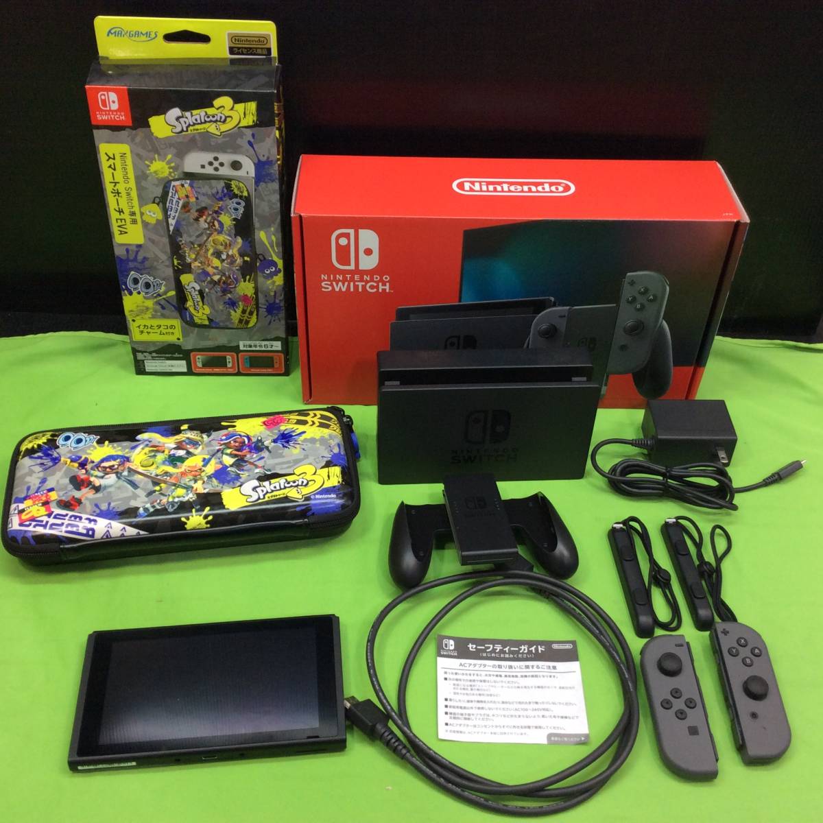 1円スタート!/動作品】Nintendo Switch 本体+スマートポーチ付き☆新 