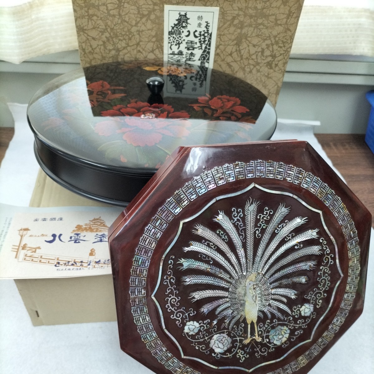 旧家蔵出 旧家 名家 うぶ品 小重箱 5段 縁高重 柿合 漆 漆器 菓子 伝統