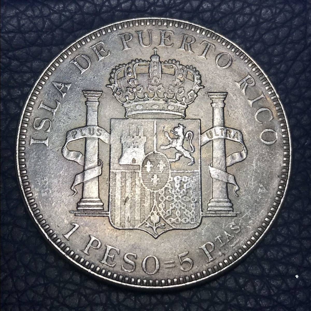 Puerto Rico アルフォンソ13世 1ペソ銀貨 スペイン 銀貨 1895年