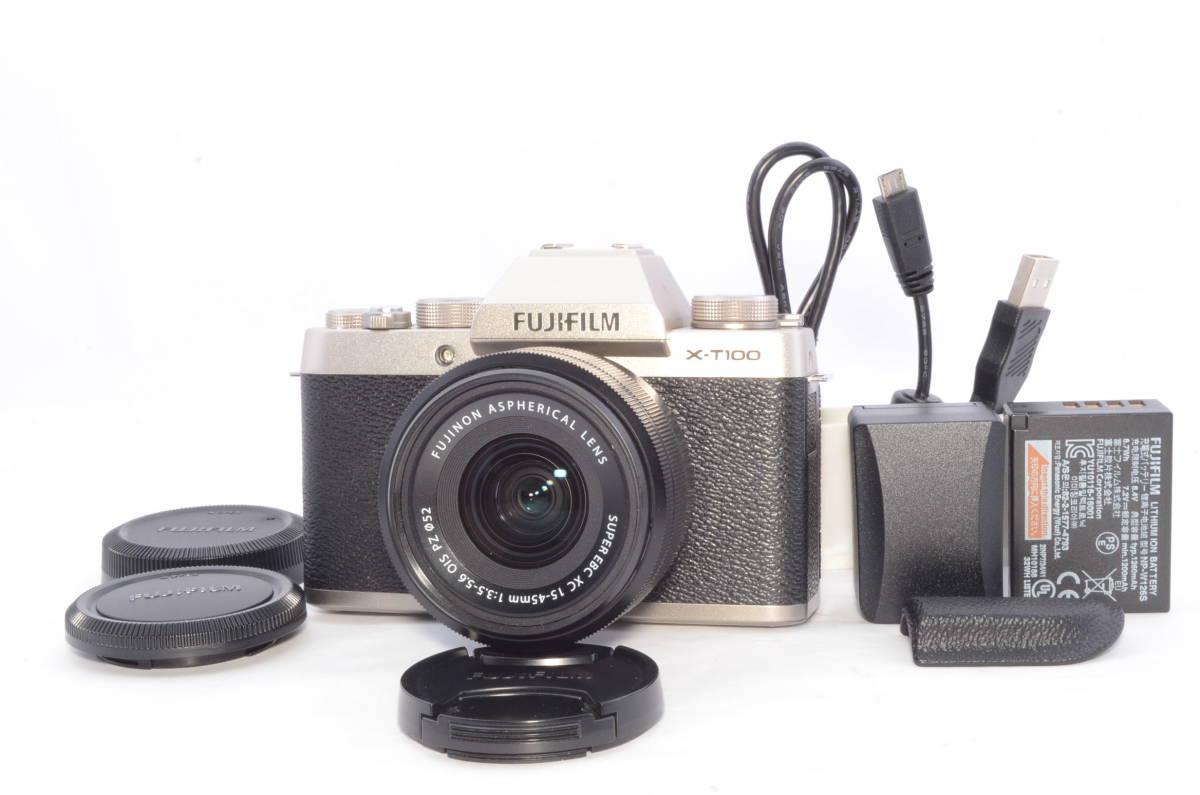 FUJIFILM フジフィルム X-T100レンズキット シャンパンゴールド X