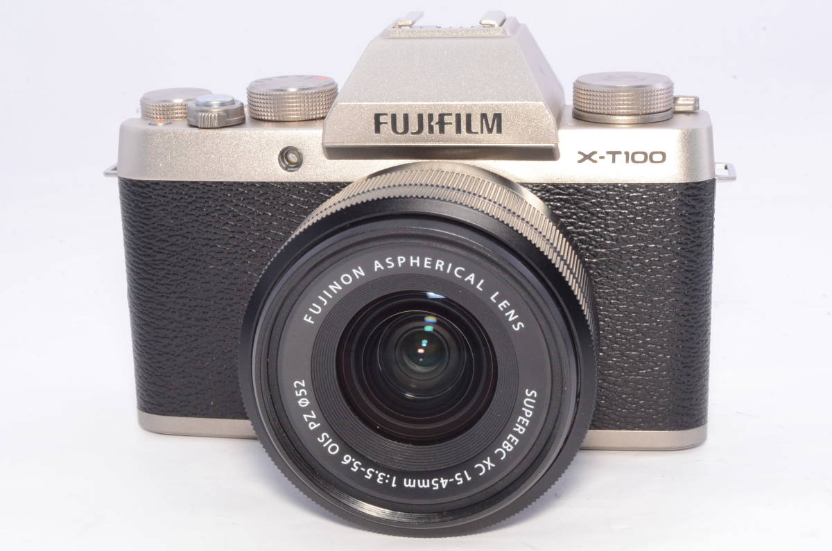 FUJIFILM フジフィルム X-T100レンズキット シャンパンゴールド X