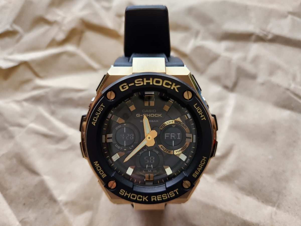 CASIO カシオ G-SHOCK ジーショックG-STEEL Gスチール ゴールド 金