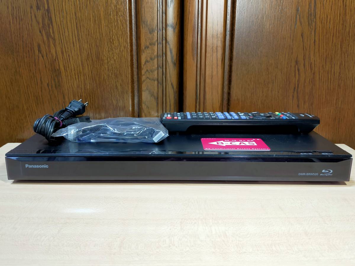 Panasonic DMR-BRW520/2番組同時録画可/B-CAS，純正リモコン，HDMI