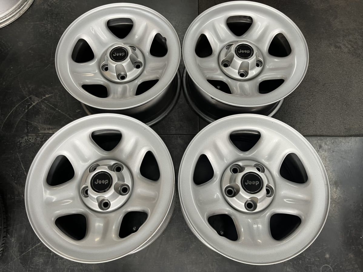 クライスラーJeep チェロキー純正15インチスチールホイール4本中古 