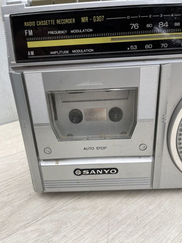 昭和レトロ SANYO ラジカセ MR-G307 動作確認済 AM/FMラジオ カセット