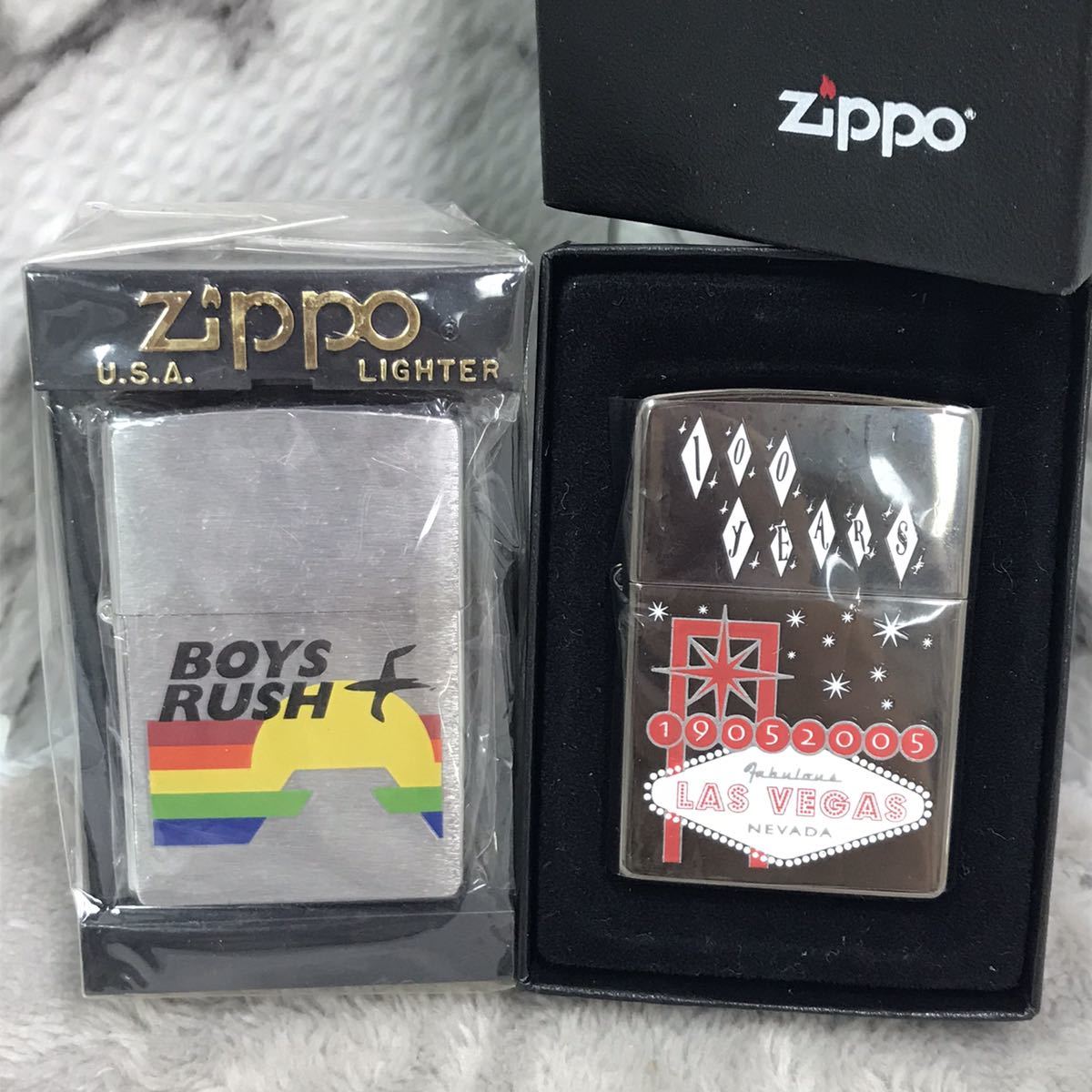 保管品 ZIPPO 2個セット 未使用 ジッポ U.S.A LAS VEGAS