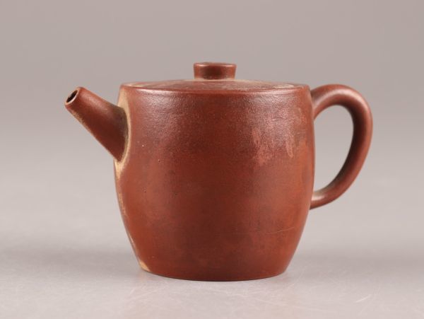 中国古玩 唐物 煎茶道具 朱泥 紫泥 砲口 紫砂壷 茶壷 急須 時代物 極上品 初だし品 9014