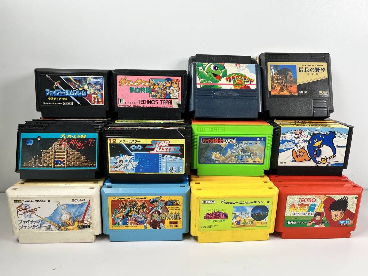 ♪【中古】Nintendo ファミリーコンピュータ ソフト 71本 まとめ 任天堂 ファミコン カセット 動作未確認 ＠80(4)