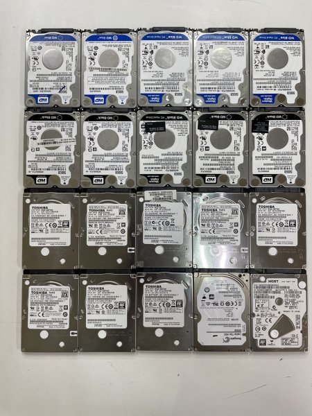 20個セット】CrystalDiscInfo正常 7mm厚 2.5インチHDD 500GB 東芝 WD