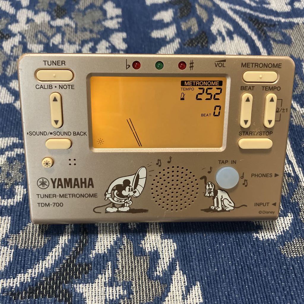 チューナー・メトロノーム★ディズニー★YAMAH・TDM-700★ゴールド★中古品