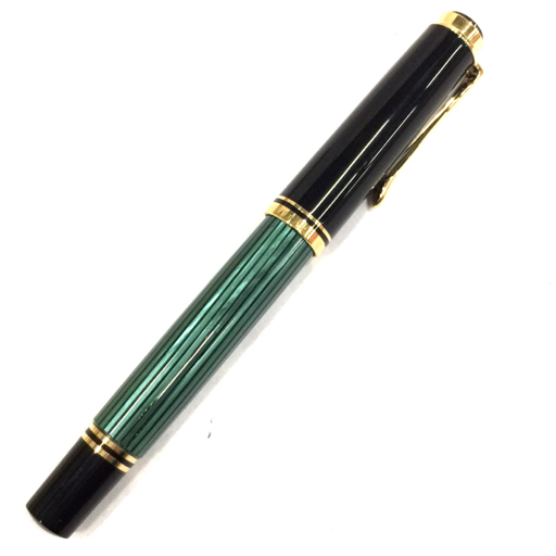 1円 ペリカン ペン先 14C 585 グリーン × ブラック × ゴールド 吸入式