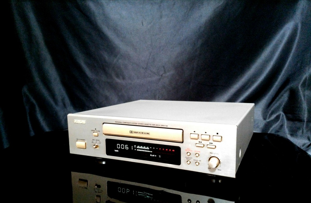 DENONカセットデッキDRR-F100メンテ色々音出し動作品、ベルト交換