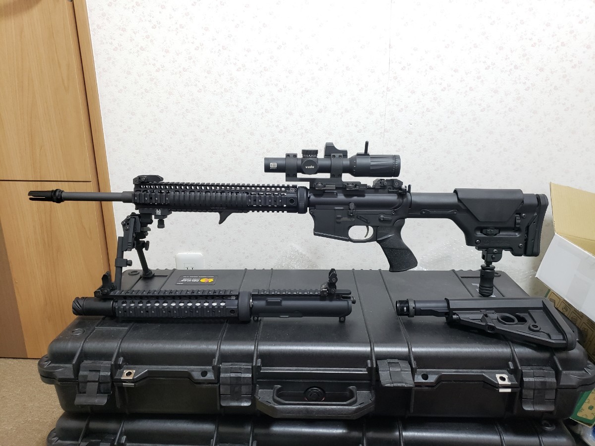 実物コンプリート WAリアルサイズ LARUE LT-15 DMR 実銃完全再現 フルカスタム (EOTECH AAC MAGPUL DOCTER GHK VFC PRIME 東京マルイ PTW