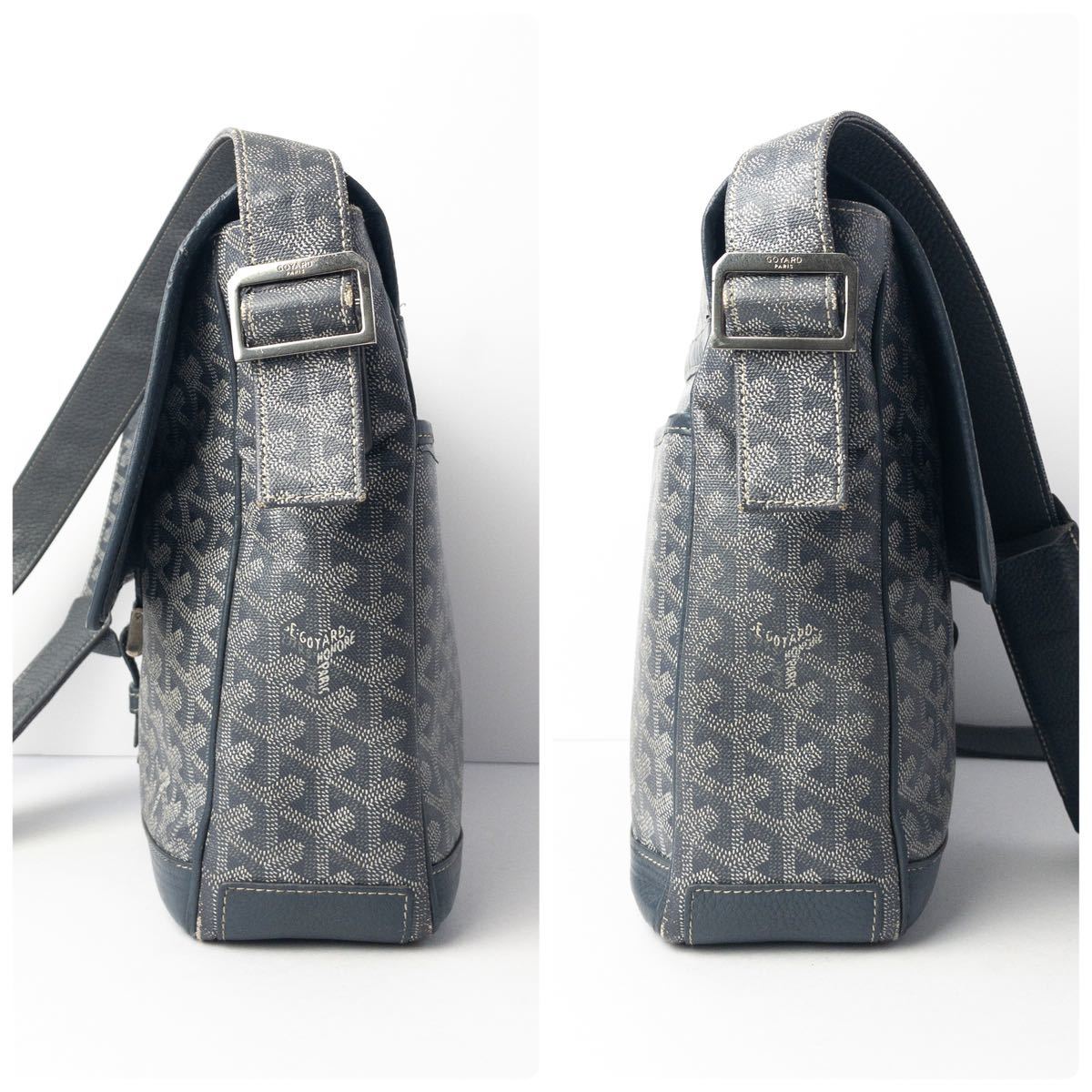 1円~ GOYARD ゴヤール グランブルーMM ショ ルダーバッグ