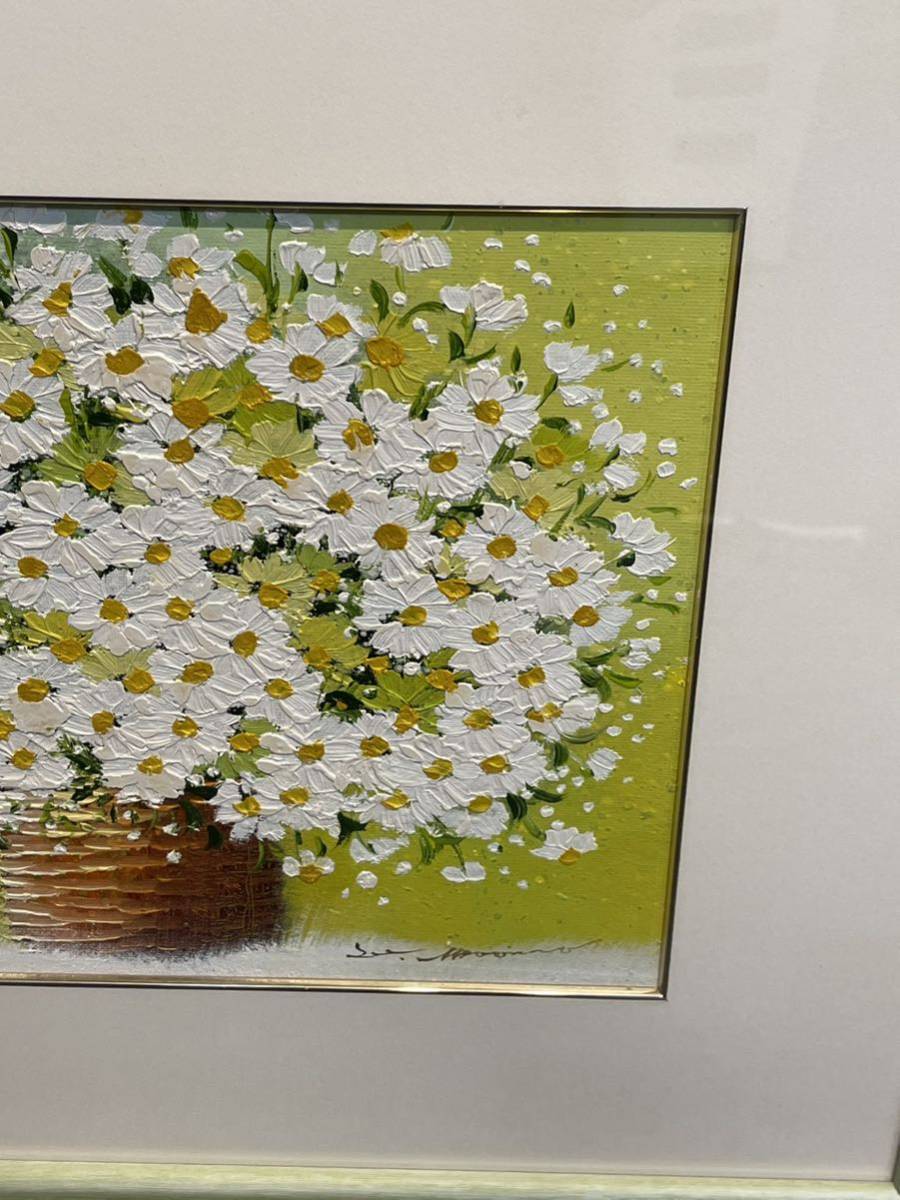 リームンロー 小花いっぱい(黄) 油彩 油絵 三浦昇 李文魯