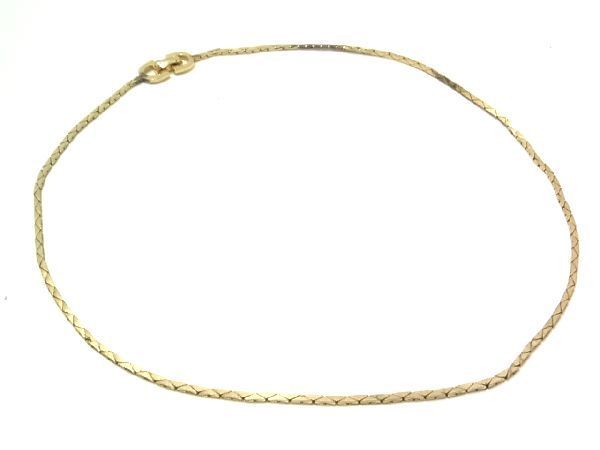 1円 ■美品■ Christian Dior クリスチャンディオール ヴィンテージ チェーン ネックレス アクセサリー ゴールド系 AM0322