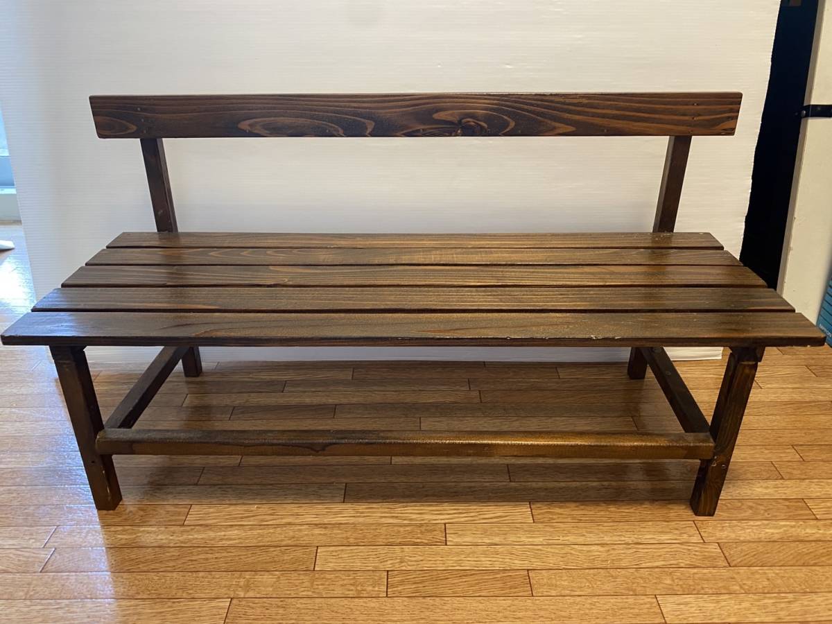 ハンドメイド ドール用 木製ベンチ アンティーク調 インテリア置物台 飾り台 飾りベンチ ディスプレイミニベンチ