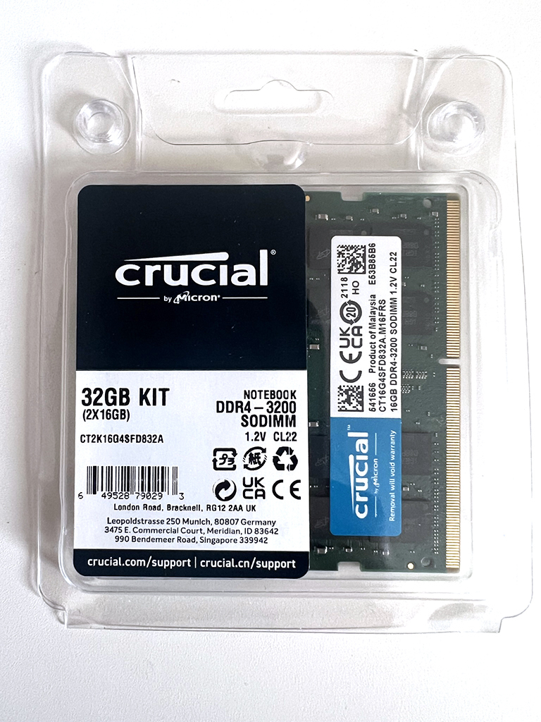 品質保証，送料無料】 ☆中古☆PCメモリ☆crucial☆DDR4-3200☆SODIMM