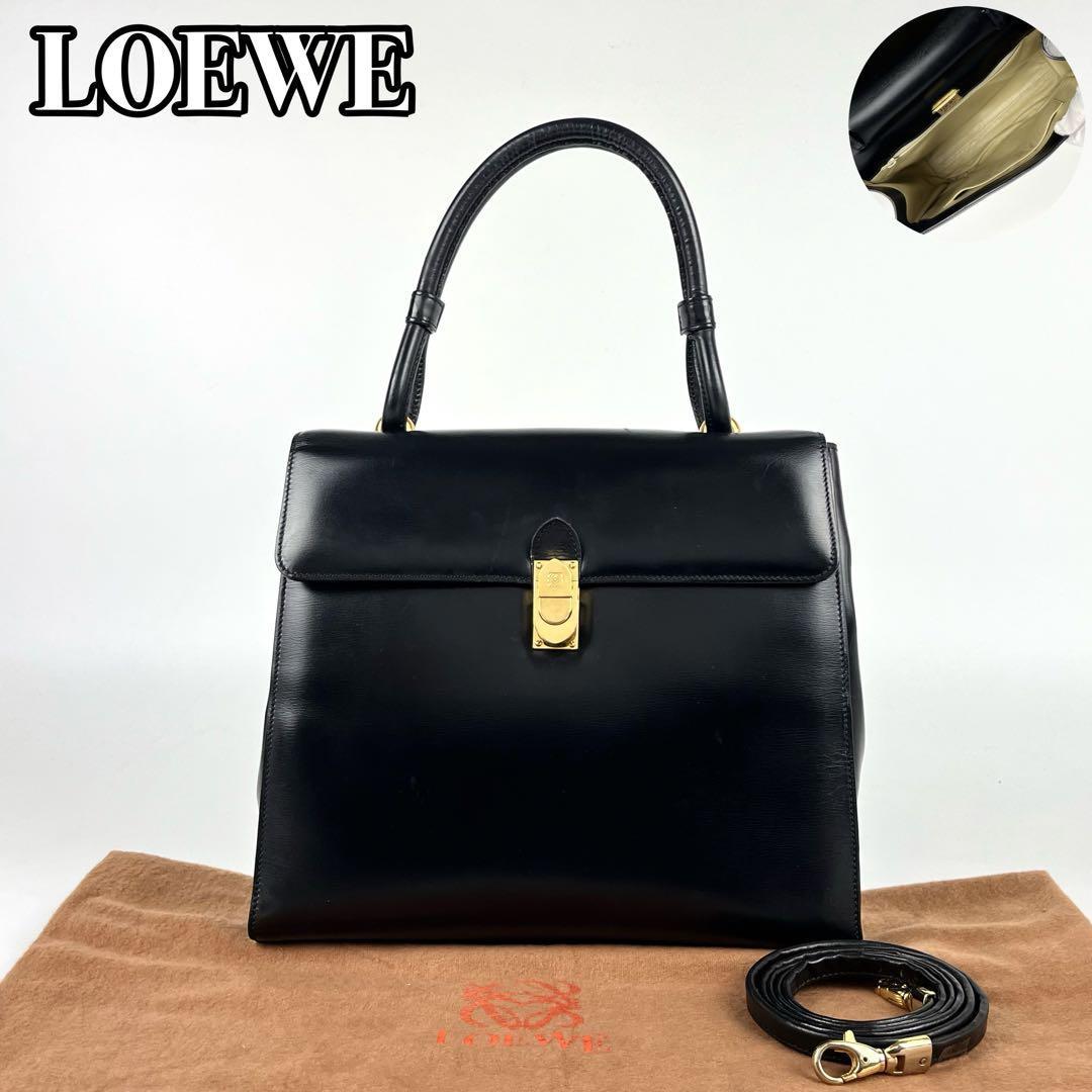 美品○LOEWE ロエベ ハンドバッグ アナグラム 2way ショルダーバッグ 