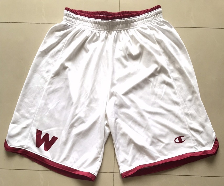 早稲田大学体育会バスケ部遠征用Champion ショートパンツ ベージュ Wロゴ