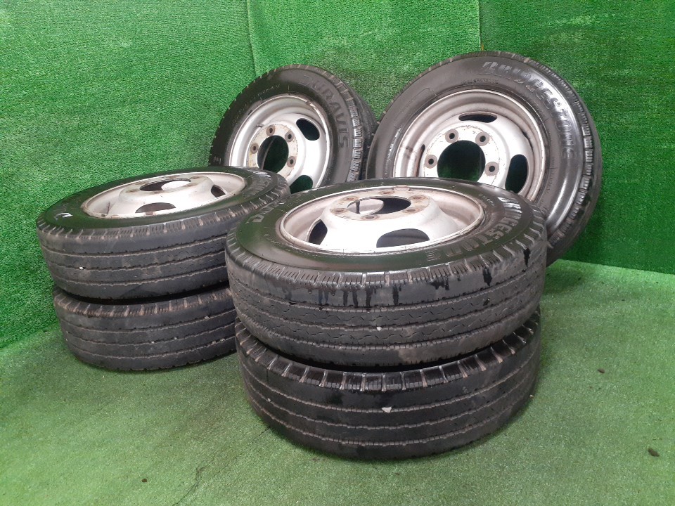 直接引取限定 19年製 ブリヂストン DURAVIS R205 185/70R15.5 106/104L LT スチールホイール 15.5×5 ...