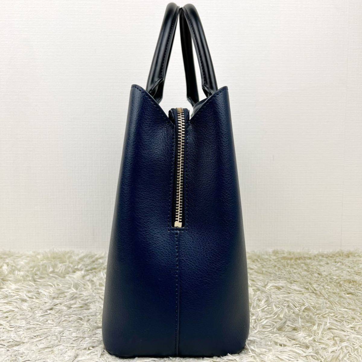 ポールスミス 本革 ビジネス トートバッグ 紺 レザー オシャレ Smith