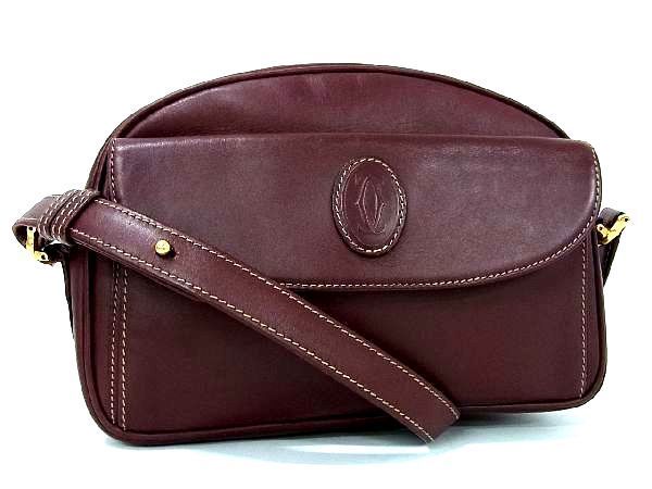 1円 Cartier カルティエ マストライン レザー クロスボディ ショルダー