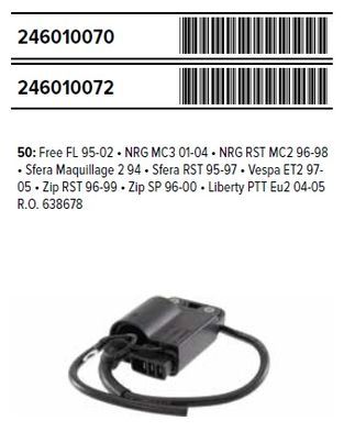 RMS 24601 0072 社外 点火 CDIアンプ ベスパ VESPA 50 ET2 RUNNER