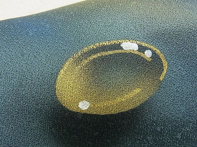 暈し染め 逸品 金彩 枝花文 螺鈿 正絹 本金箔 kg1366 花美人□