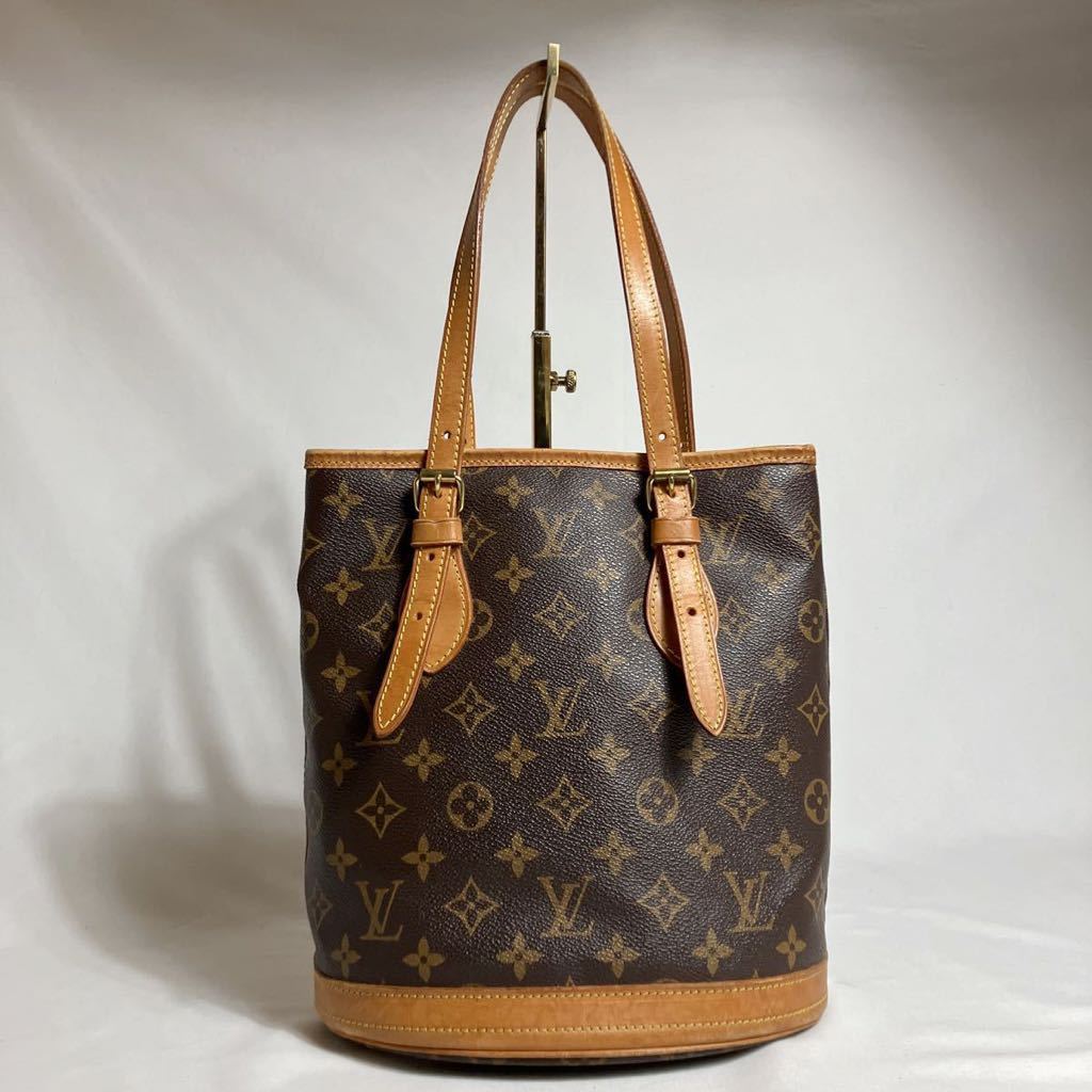 A3] 1円 LOUIS VUITTON ルイヴィトン モノグラム バケットPM プチ
