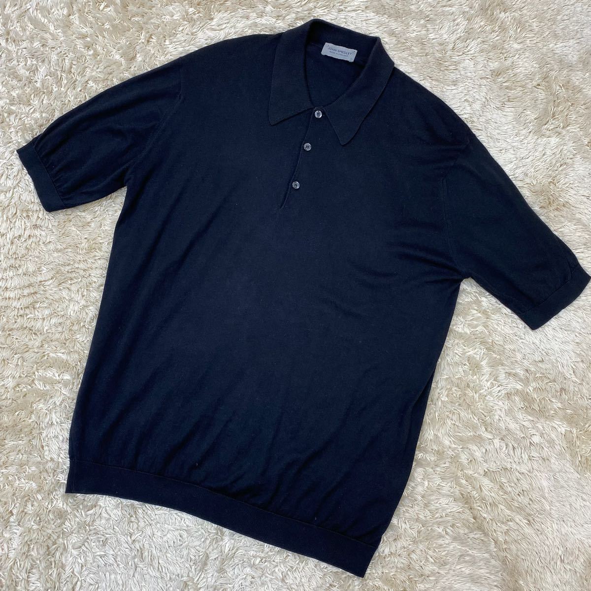 1円 極美品 ジョンスメドレー JOHN SMEDLEY シーアイランドコットン