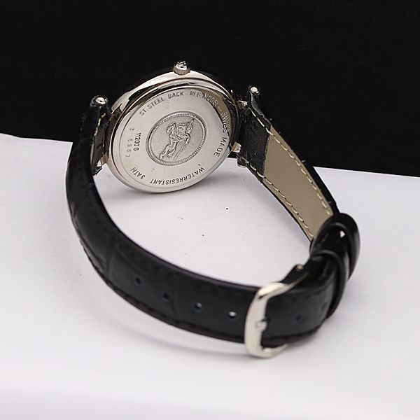 メンズ BURBERRY BU1360 クロノグラフ デイト QZ 黒文字盤 稼働品