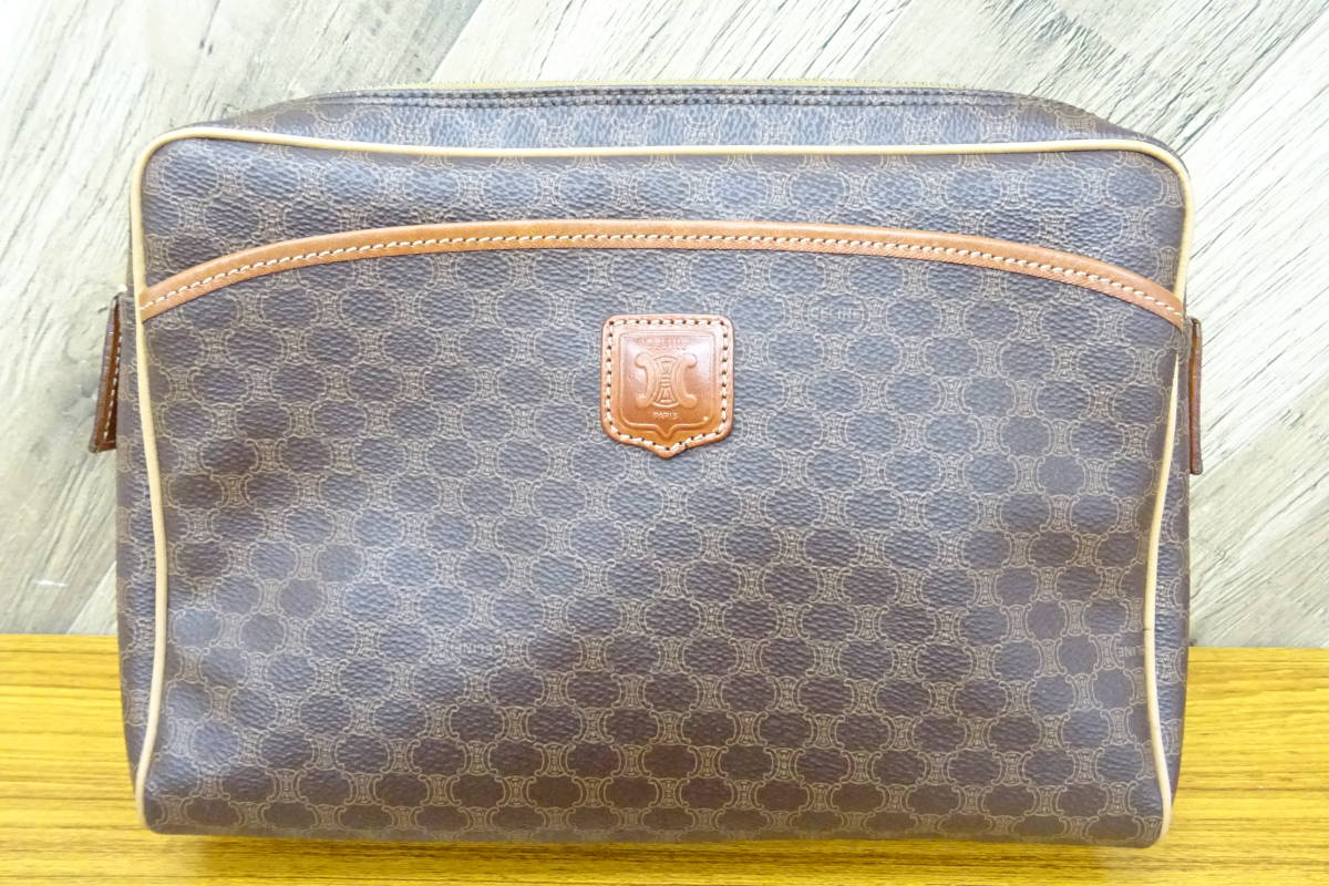 CELINE マカダム柄 セリーヌ PVC オールドセリーヌ レザー OLD 