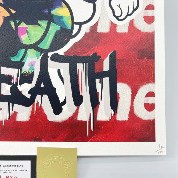 DEATH NYC 世界限定100枚 アートポスター Kaws カウズ ミシュランマン