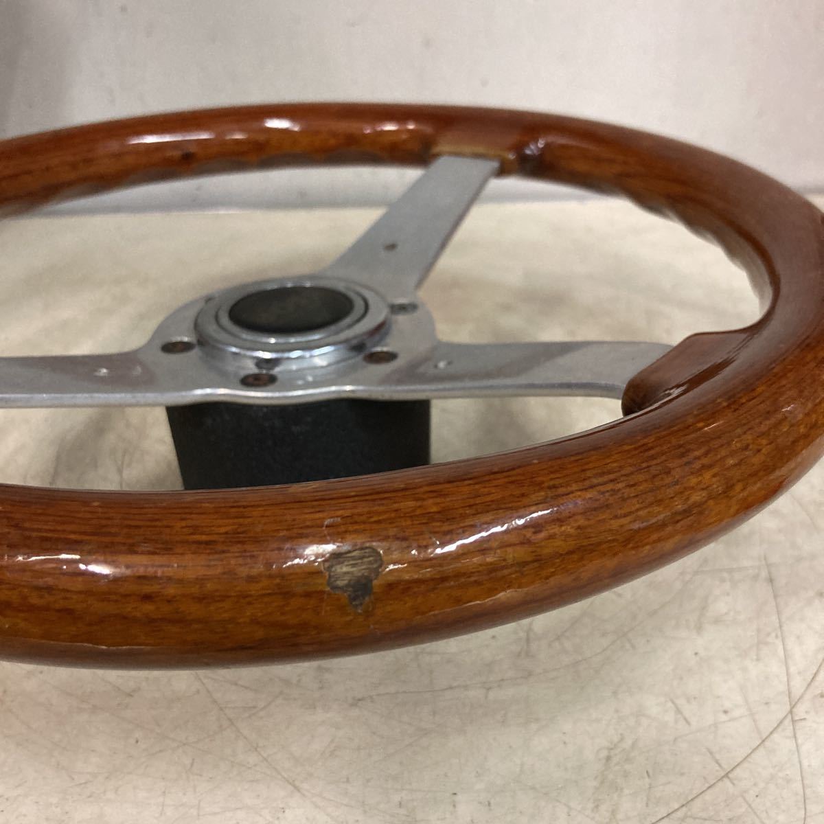 当時物 ウッドステアリング 31.5パイ ウッドハンドル 旧車 メーカー