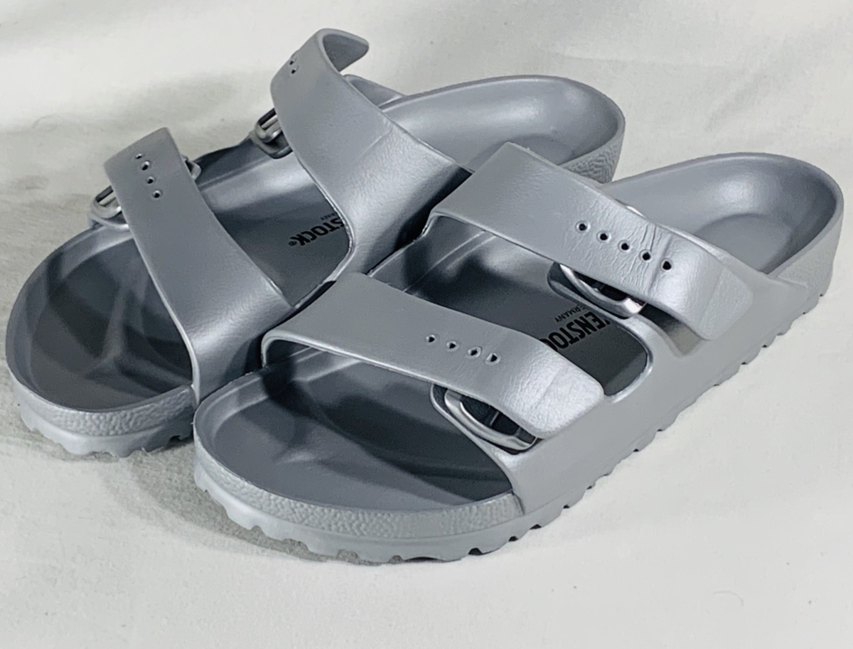 【未使用】BIRKENSTOCK Arizona 40 シルバー / ビルケンシュトック サンダル アリゾナ EVA 26.0cm