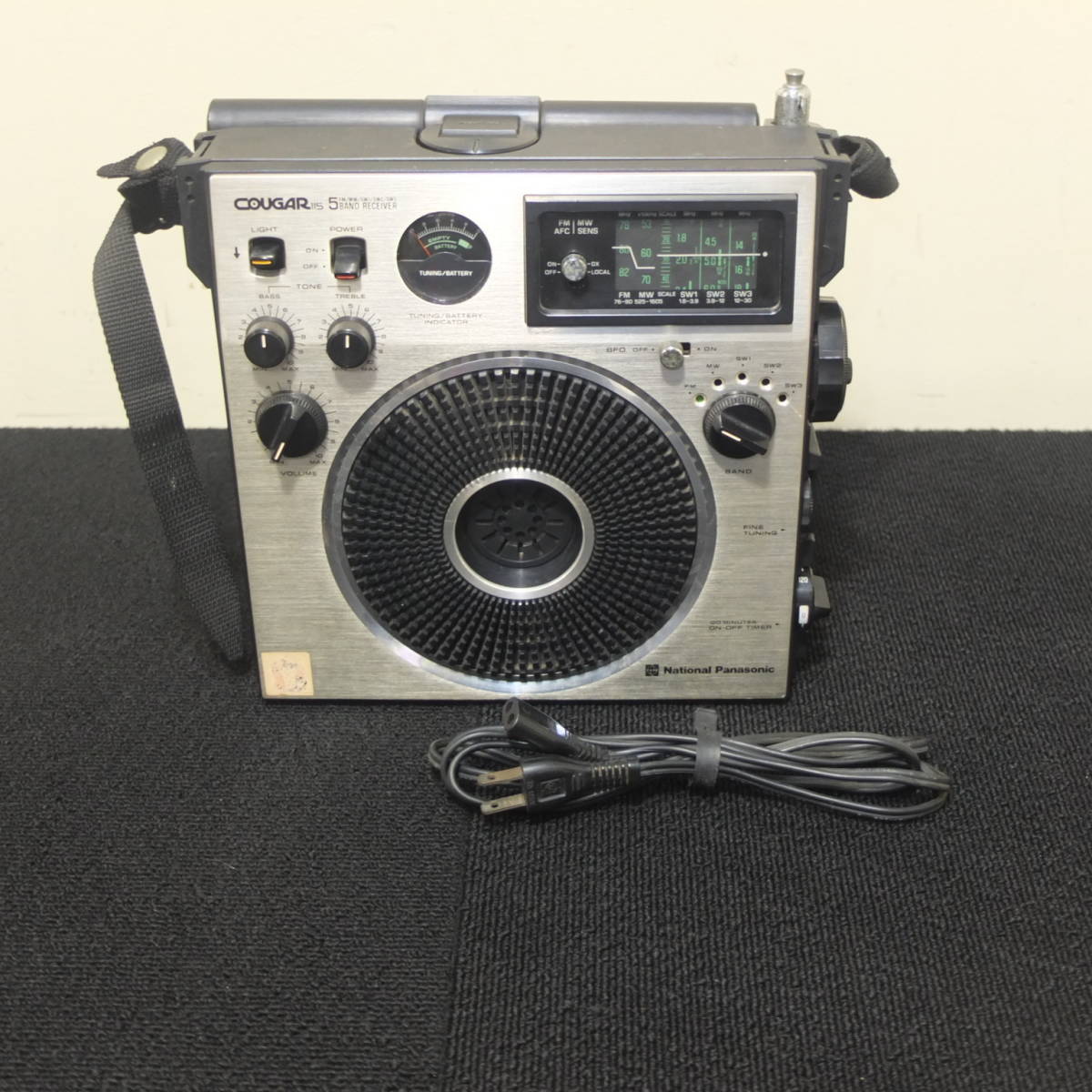 ジャンク National Panasonic RF-1150 COUGAR115 ラジオ アンティーク レトロ 5バンドレシーバー クーガー