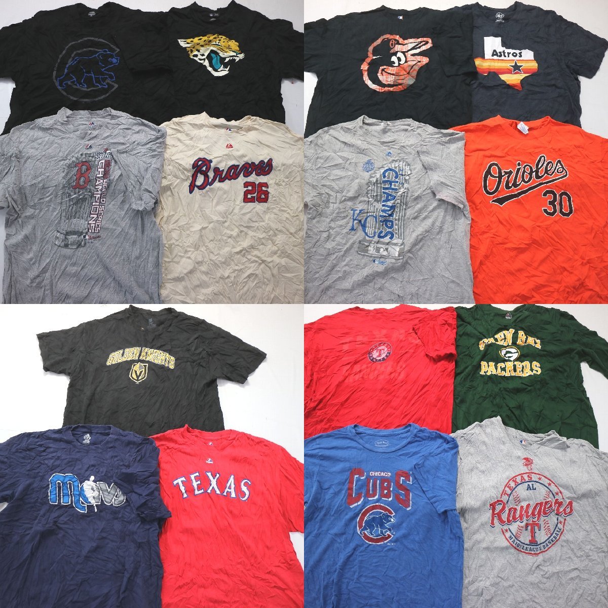◎プロチーム系半袖Tシャツ set パッカーズ　MLB 他 (メンズ2XL/XL) 15枚セット まとめ売り 古着卸 1円スタート 最落なし MN5944