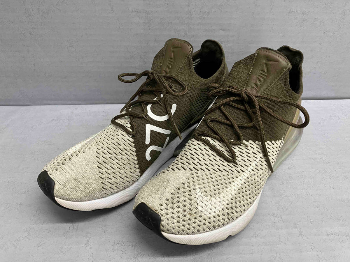NIKE AIR MAX 270 ナイキ エアマックス フライニット メンズ スニーカー A01023-002 カーキ×グレー 27cm スポーツ