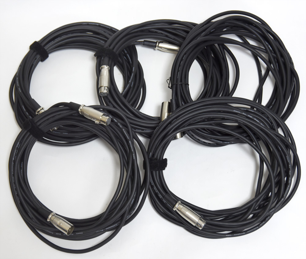 中古美品 CLASSIC PRO MIX100 マイクケーブル10mの5本セット XLR(オス-メス)キャノンケーブル