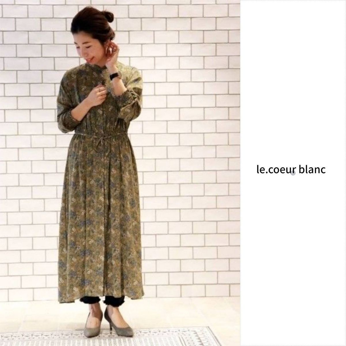 1.6万☆ルクールブラン le.coeur blanc☆洗える ビンテージフラワー 