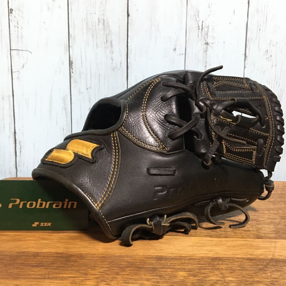 SSK プロブレイン 硬式グラブ 二塁手用 L 右投げ ブラック 内野手 グローブ