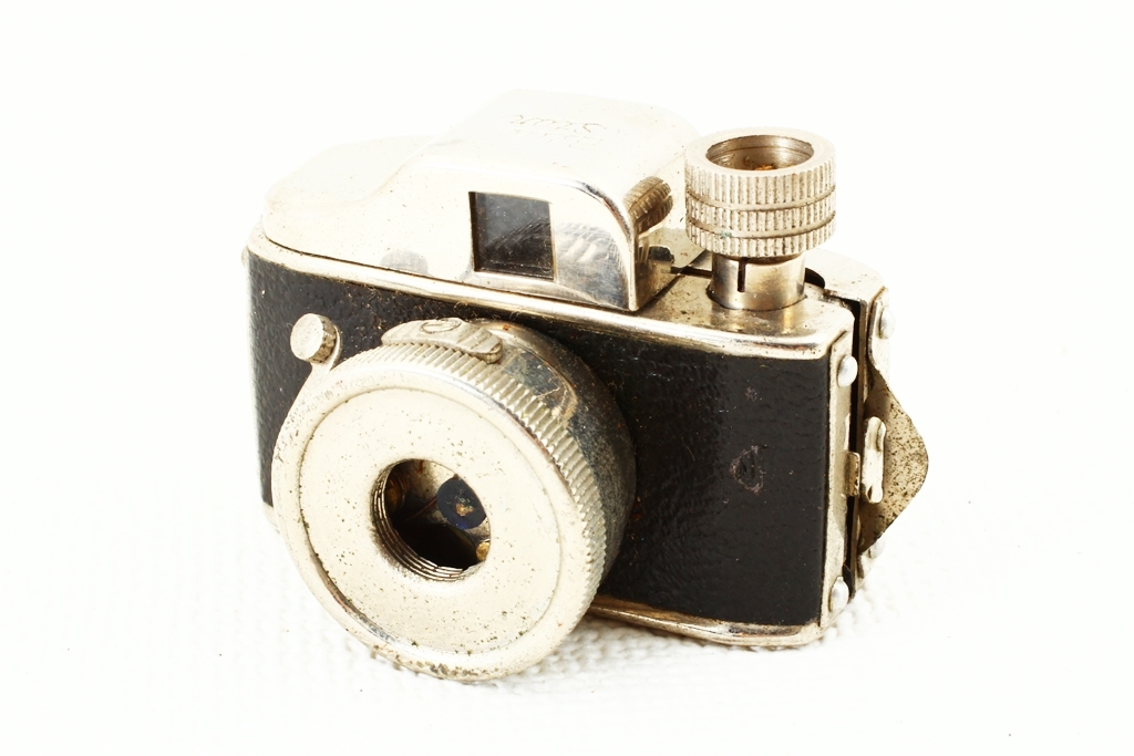 ジャンク品◆BLUE STAR 豆カメラ◆革ケース 小型フィルムカメラ アンティーク レトロ/A1003