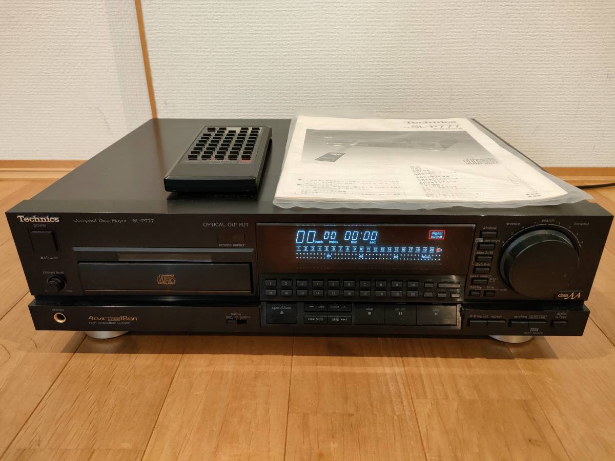 Technics SL-P777 CDプレーヤージャンク品 Technics テクニクス CDデッキ CDプレーヤー SL-P777 リモコン付き