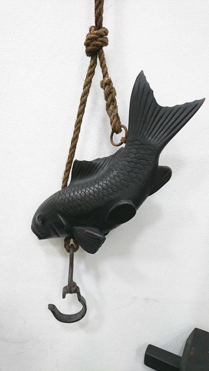 自在鉤 囲炉裏道具 魚 恵比寿型 空鉤 竹根 3点セット 囲炉裏 公式通販