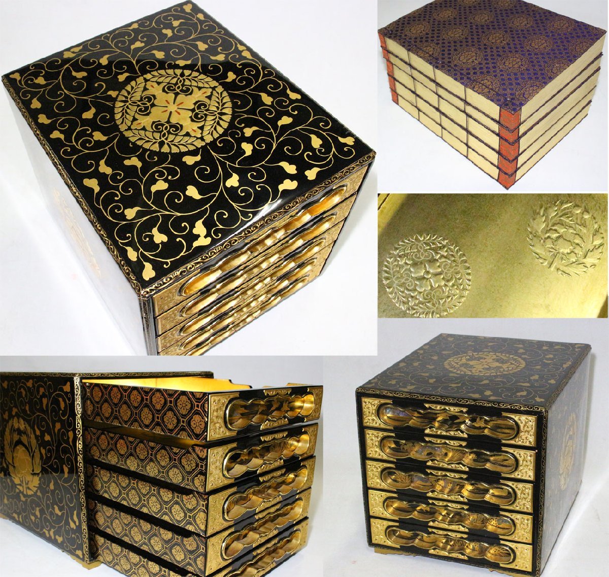 激安大特価，大人気 時代市場 最上級豪華蒔絵品 大谷派紋総唐草蒔絵引出付御文箱 布張御文付 仏具 仏像 仏教美術(仏具一般)｜売買されたオークション情報、yahooの商品情報をアーカイブ公開 - オークファン 仏具一般