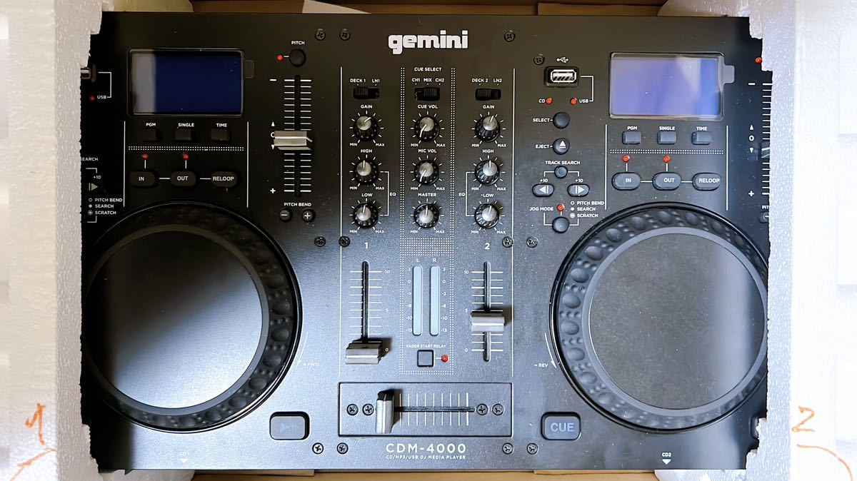 GEMINI CDM-4000 CD DJ CDJ プレーヤー ミキサー Open Box Gemini