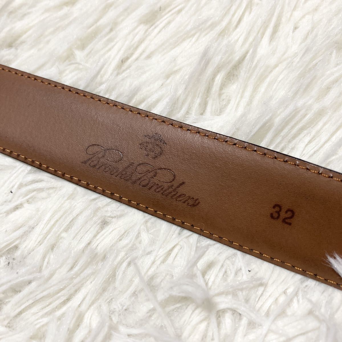 美品 ブルックスブラザーズ BROOKS BROTHERS レザー ベルト ITALY製 32